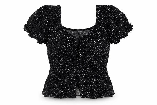 Womens UK Size 6 Primark Black Basic Blouse
