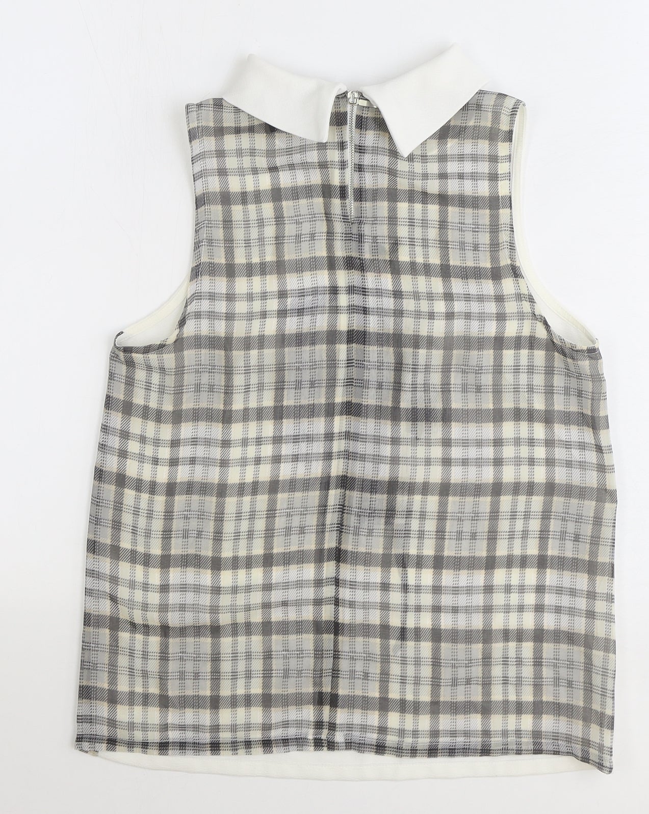 Womens UK Size S Zara White Basic Tank