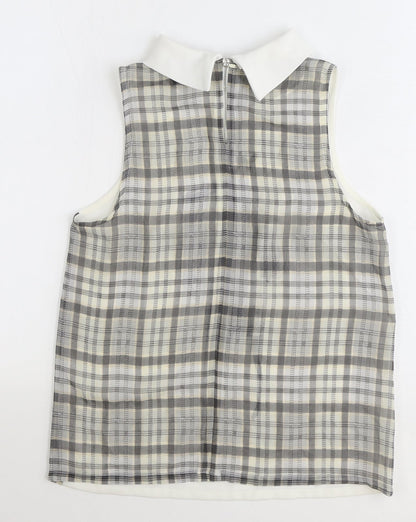 Womens UK Size S Zara White Basic Tank