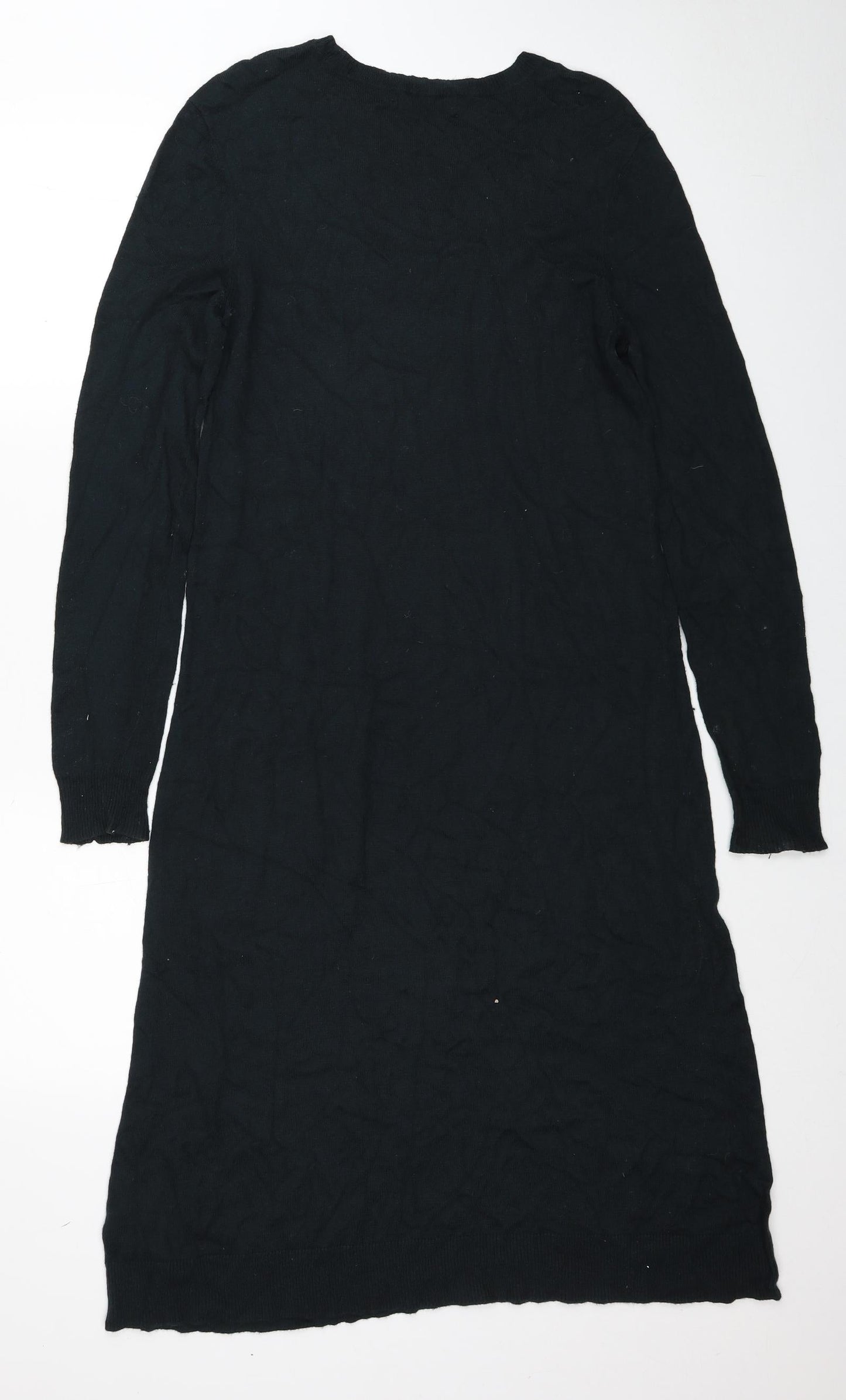 TWIGGY Womens Green Viscose Fit & Flare Size 10 Round Neck Pullover