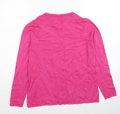 Womens UK Size M Sarah Hamilton Pink Pullover Jumper