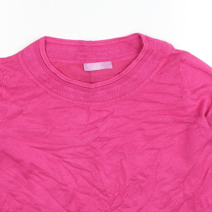 Womens UK Size M Sarah Hamilton Pink Pullover Jumper