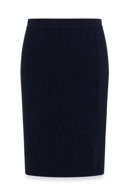 Just Miss Womens Blue Polyester Straight & Pencil Skirt Size 10