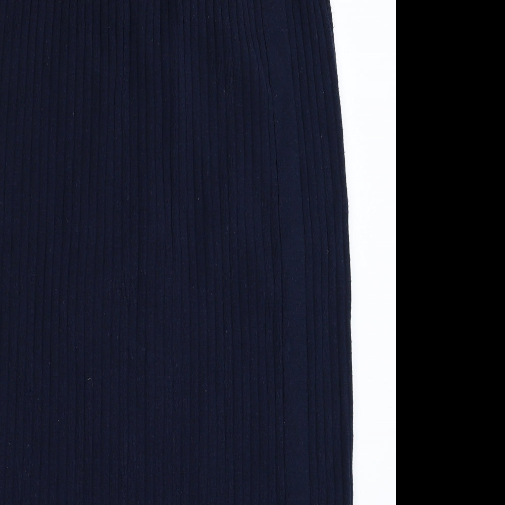 Just Miss Womens Blue Polyester Straight & Pencil Skirt Size 10
