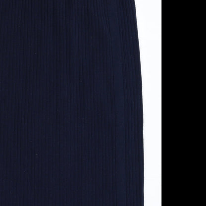 Just Miss Womens Blue Polyester Straight & Pencil Skirt Size 10