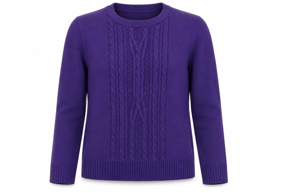 Womens UK Size S CHIC Purple Pullover Jumper