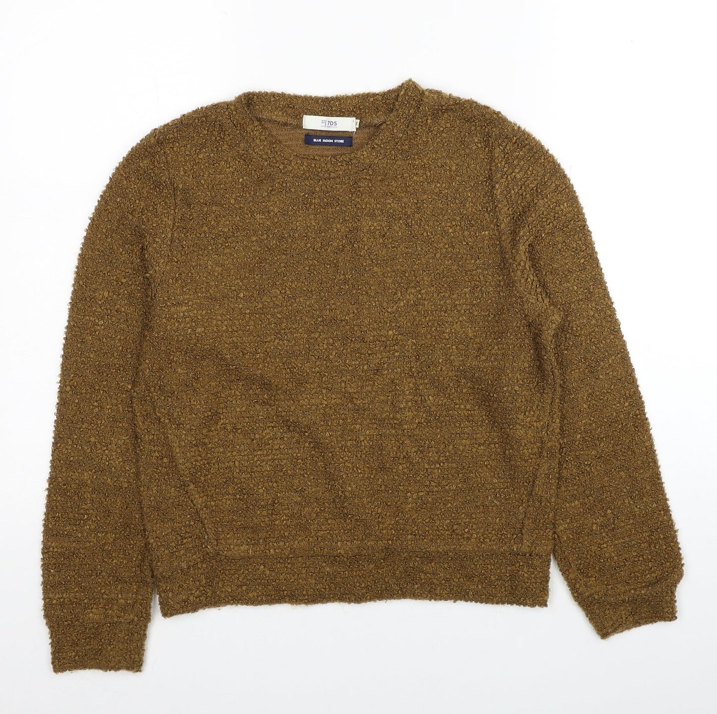 Blue Moon Womens Brown Round Neck Polyester Pullover Jumper Size M