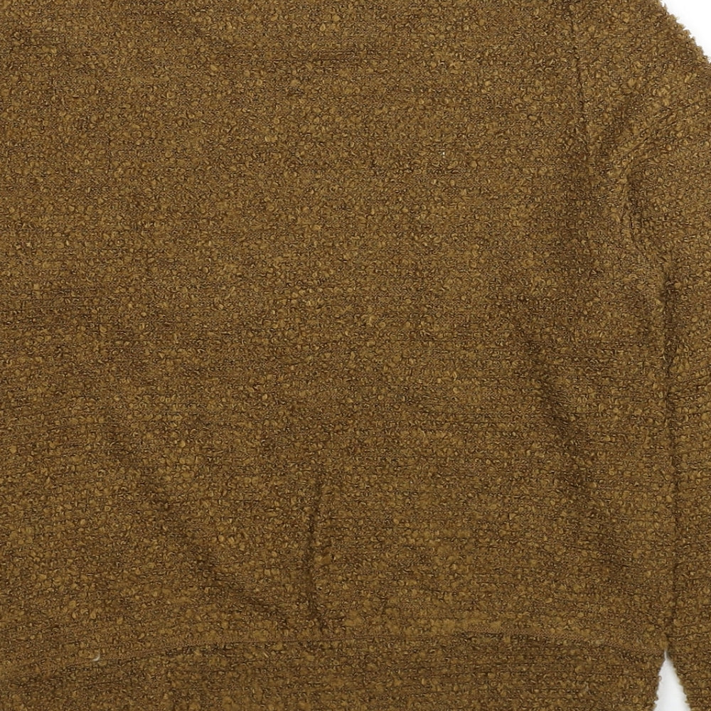 Blue Moon Womens Brown Round Neck Polyester Pullover Jumper Size M