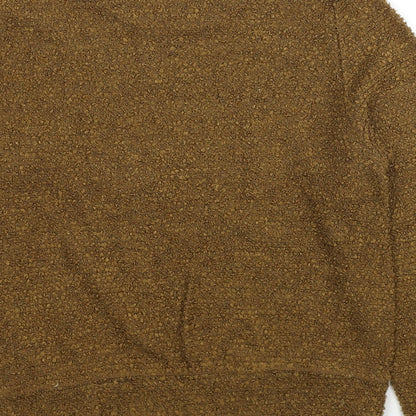 Blue Moon Womens Brown Round Neck Polyester Pullover Jumper Size M