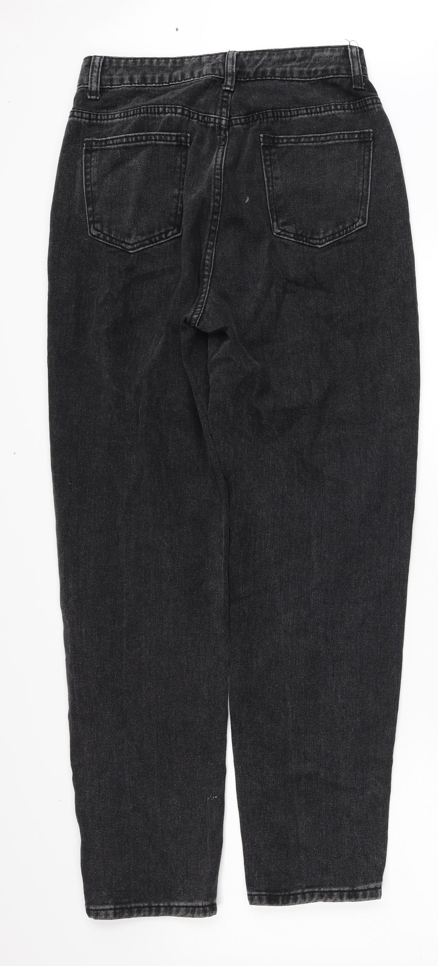 SheIn Womens Black Cotton Straight Jeans Size XS Regular Zip