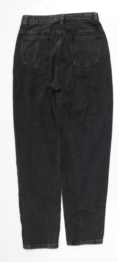 SheIn Womens Black Cotton Straight Jeans Size XS Regular Zip