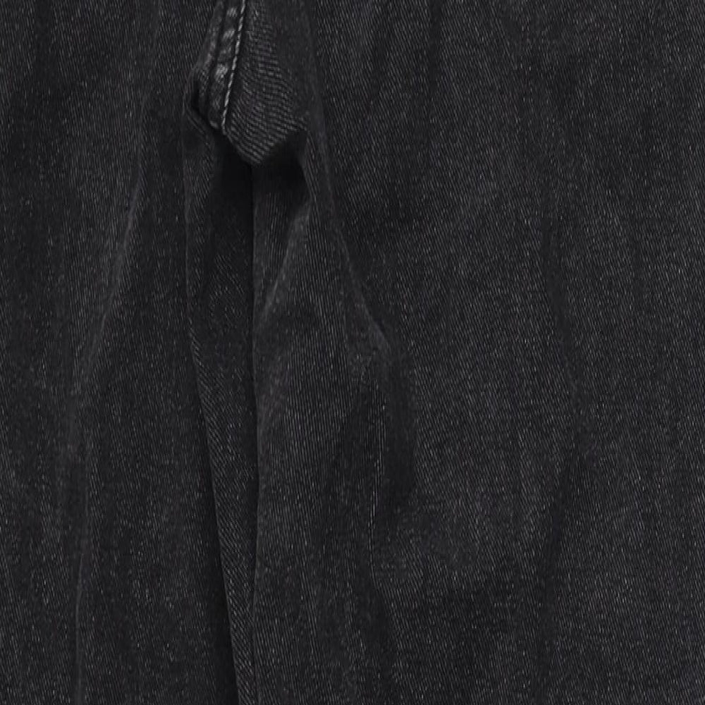 SheIn Womens Black Cotton Straight Jeans Size XS Regular Zip