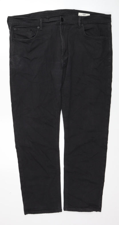 Womens UK Size 40 in Marks and Spencer Regular Fit Straight Black Jeans