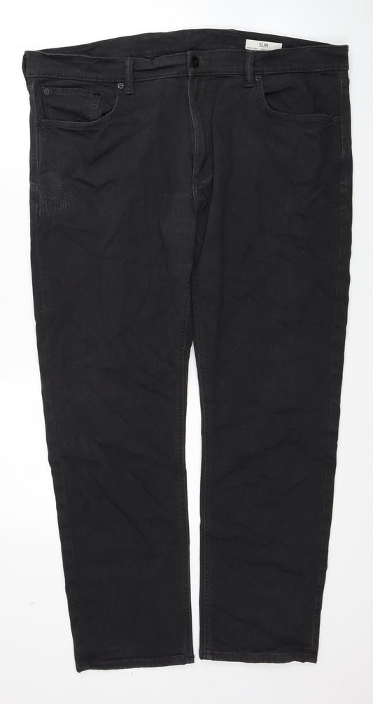 Womens UK Size 40 in Marks and Spencer Regular Fit Straight Black Jeans