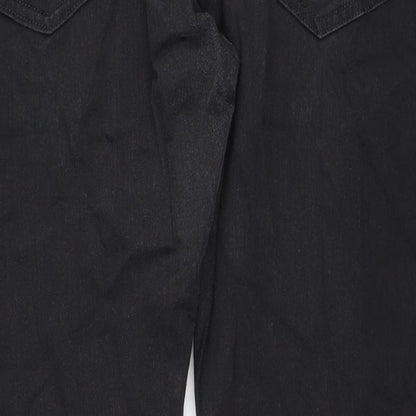 Womens UK Size 40 in Marks and Spencer Regular Fit Straight Black Jeans