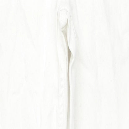 Denim & Co. Womens White Cotton Skinny Jeans Size 8 Regular Zip