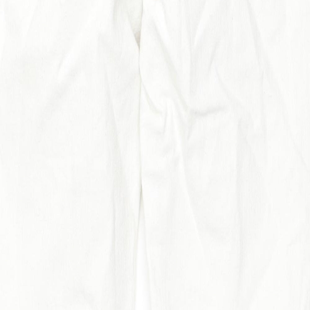 Denim & Co. Womens White Cotton Skinny Jeans Size 8 Regular Zip