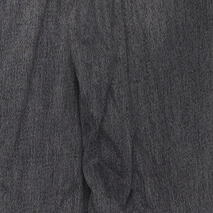 Topshop Womens Black Cotton Straight Jeans Size 26 in L32 in Regular Zip