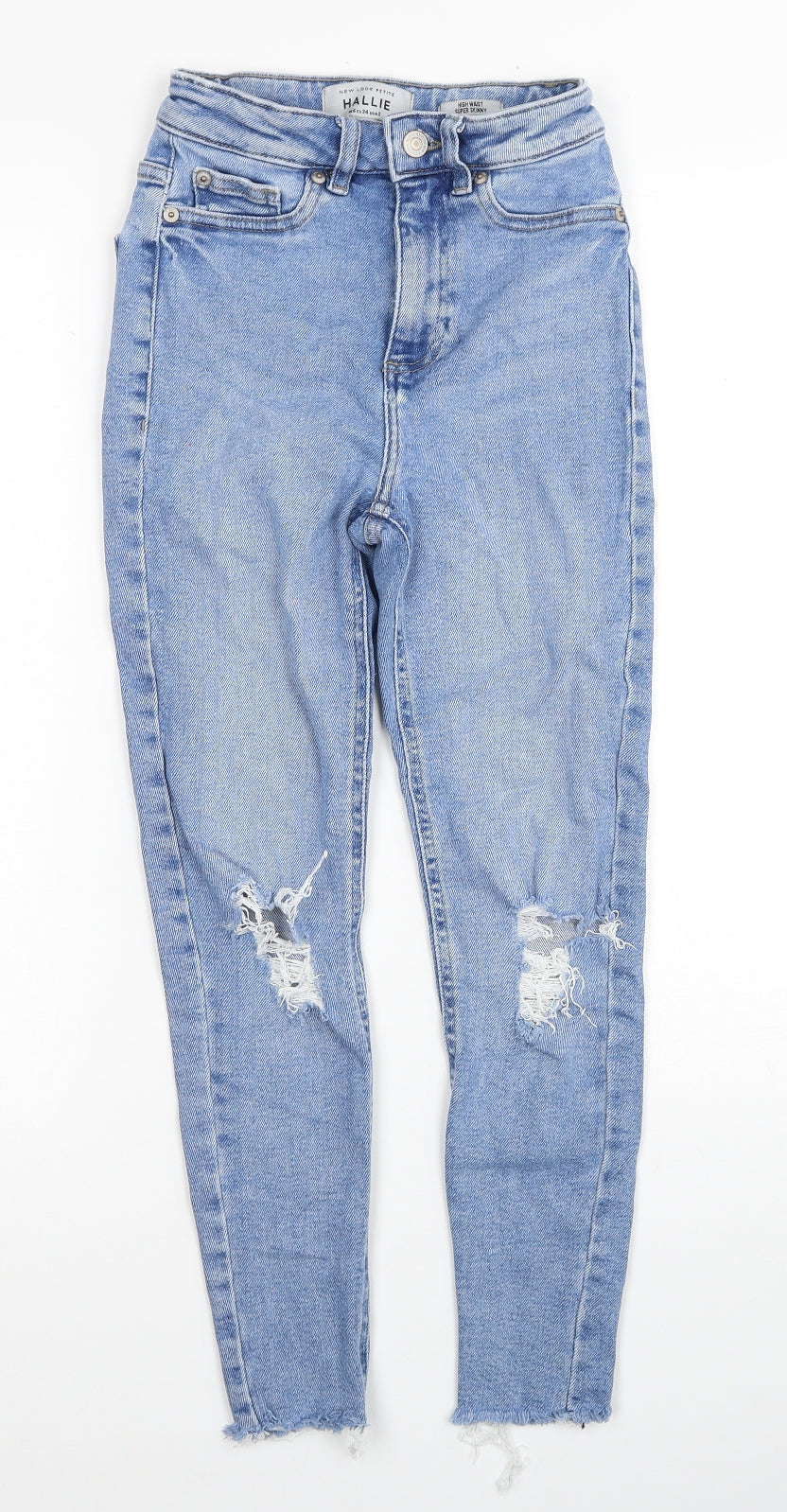 New Look Womens Beige Cotton Skinny Jeans Size 6 Regular Zip