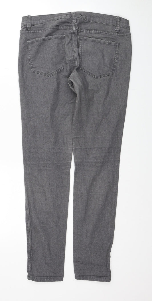 FOREVER 21 Womens Grey Cotton Skinny Jeans Size 27 in Regular Zip