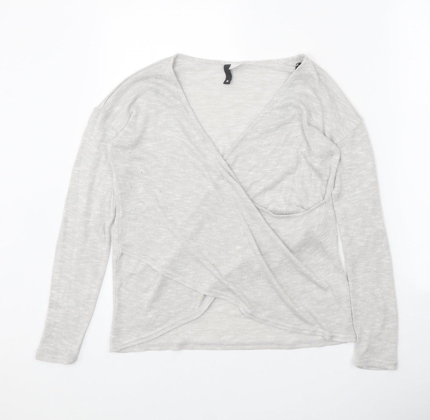 Womens UK Size S Divided Grey Pullover Jumper