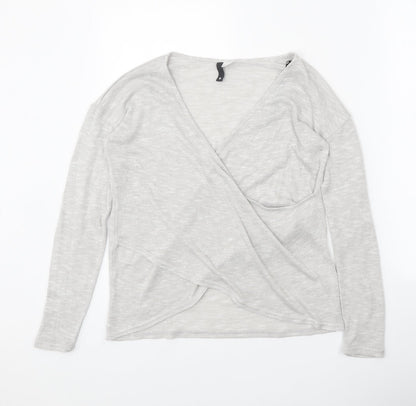 Womens UK Size S Divided Grey Pullover Jumper