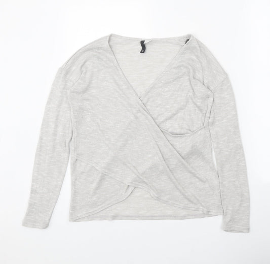 Womens UK Size S Divided Grey Pullover Jumper