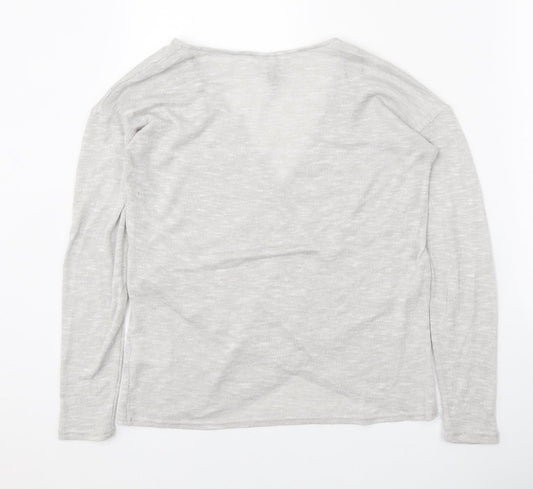 Womens UK Size S Divided Grey Pullover Jumper