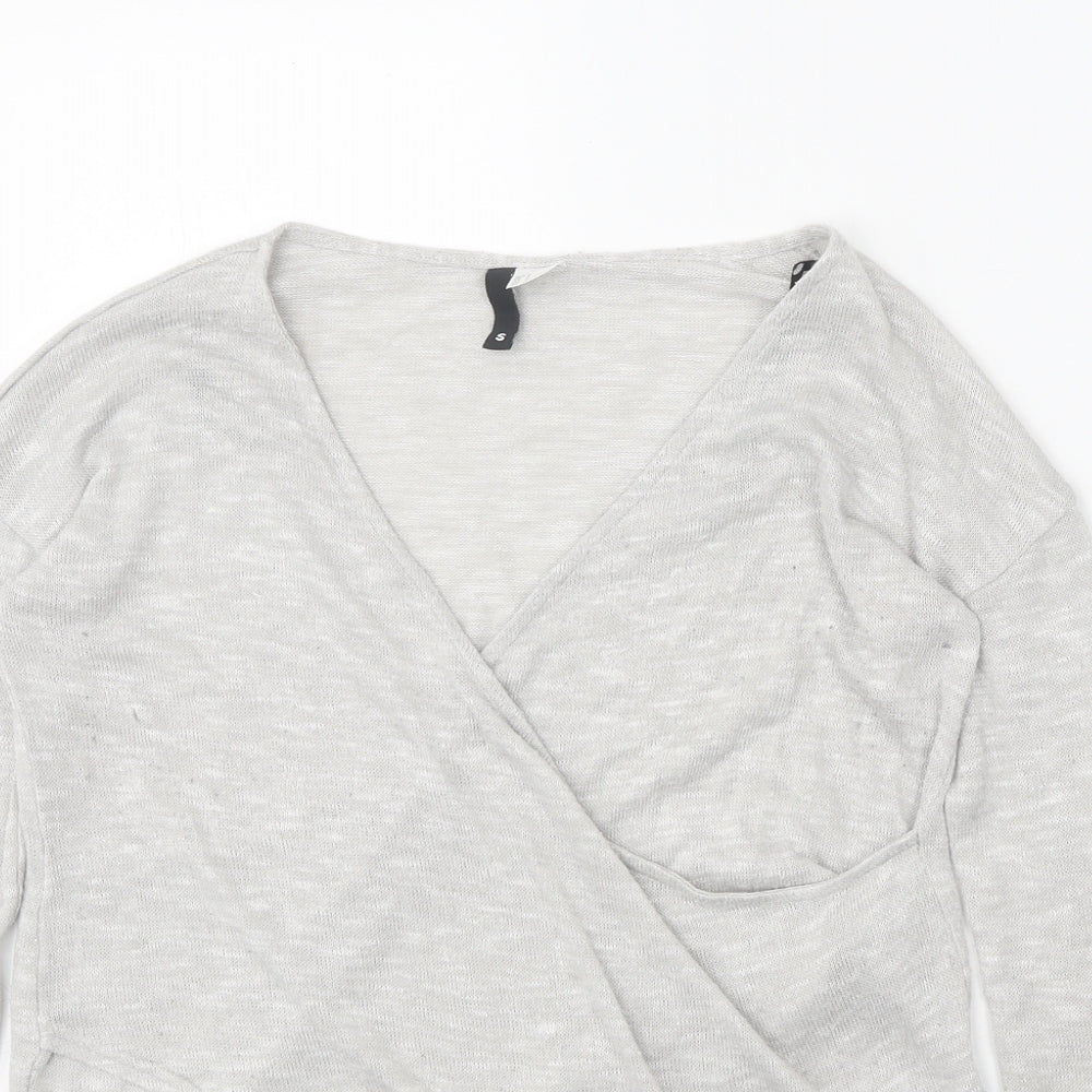 Womens UK Size S Divided Grey Pullover Jumper