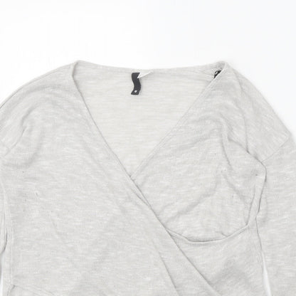 Womens UK Size S Divided Grey Pullover Jumper