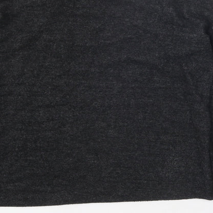 Stradivarius Womens Grey High Neck Viscose Pullover Jumper Size S
