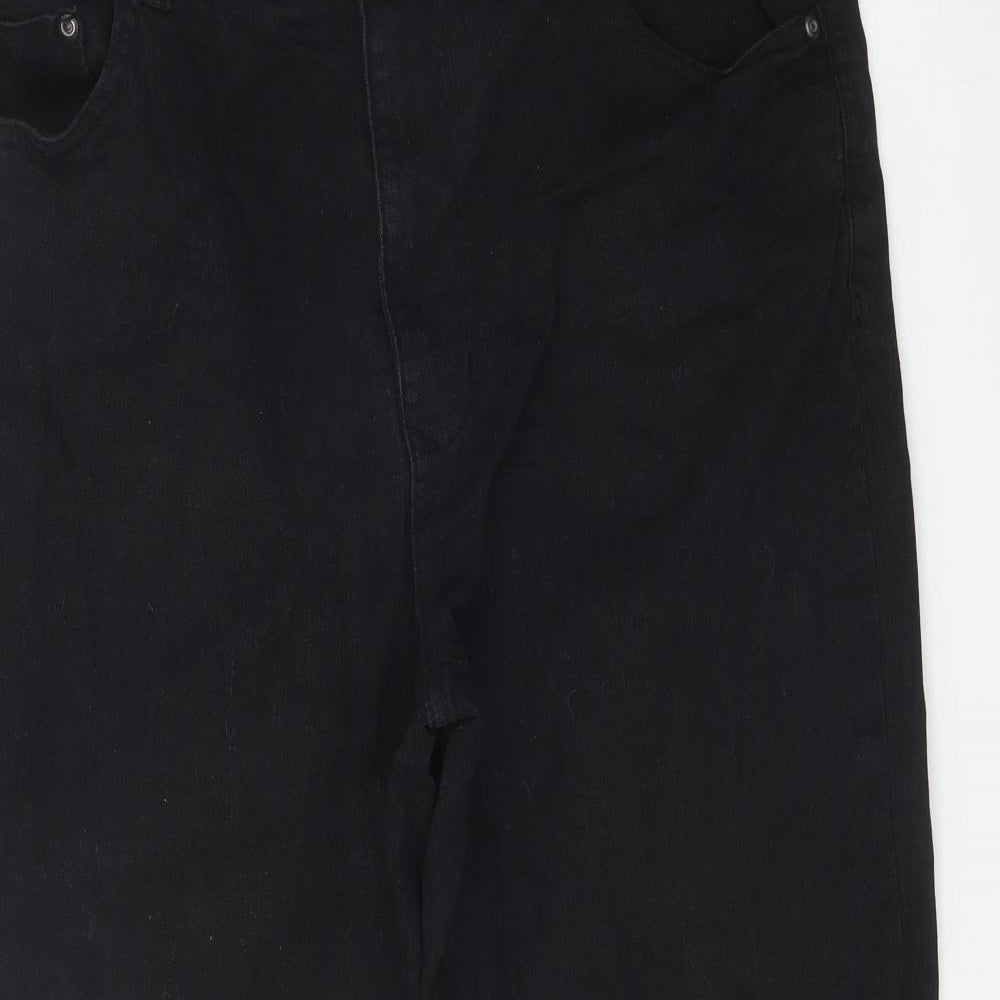 Pegasus Womens Black Cotton Straight Jeans Size 34 in Regular Zip