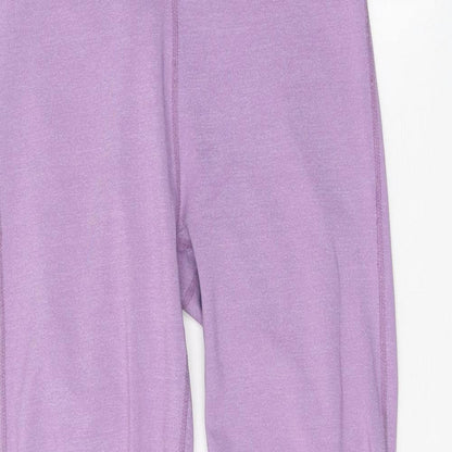 Body Womens Purple Polyester Compression Leggings Size M Regular Pullover