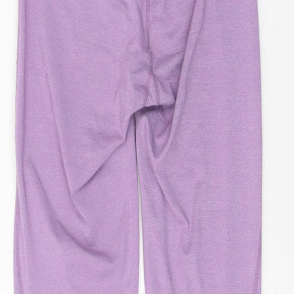 Body Womens Purple Polyester Compression Leggings Size M Regular Pullover