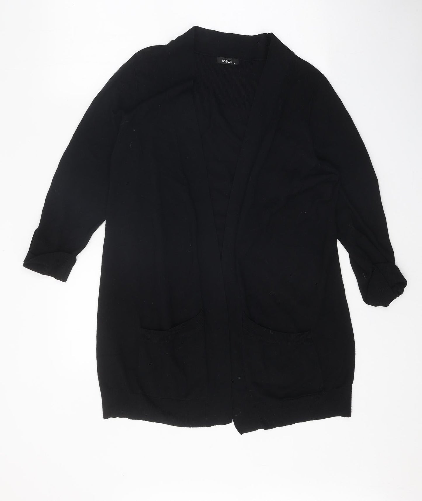 Womens UK Size M M&Co Black Cardigan Jumper