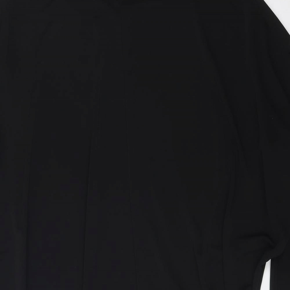 Glamorous Womens Black Polyester Sheath Size 16 Round Neck Pullover