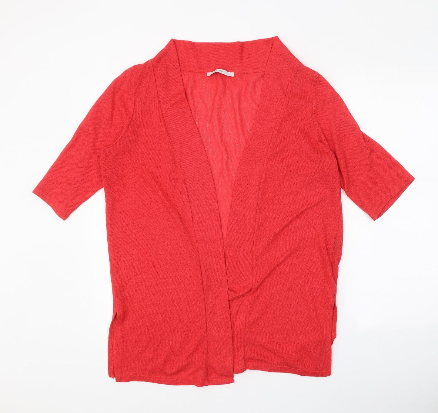 George Womens Red V-Neck Polyester Shrug Jumper Size 16