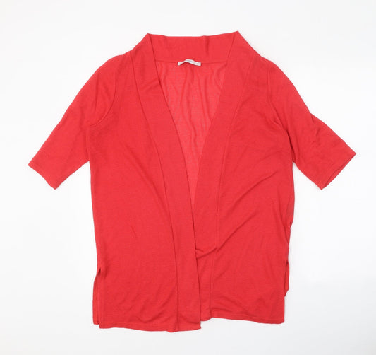 George Womens Red V-Neck Polyester Shrug Jumper Size 16