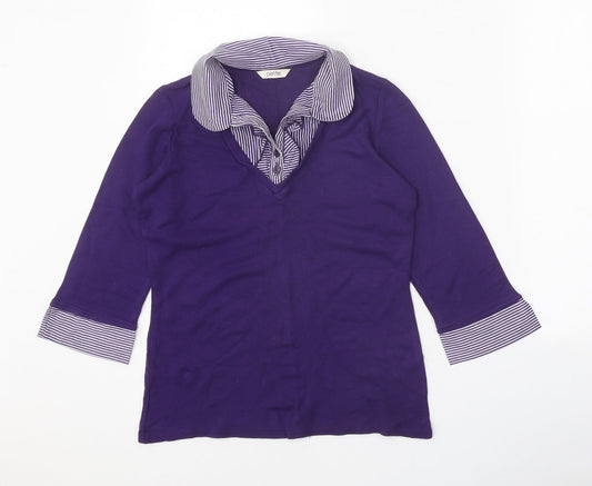 Womens UK Size 12 BHS Purple Basic Blouse