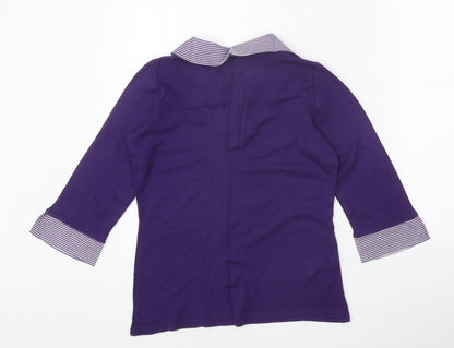 Womens UK Size 12 BHS Purple Basic Blouse