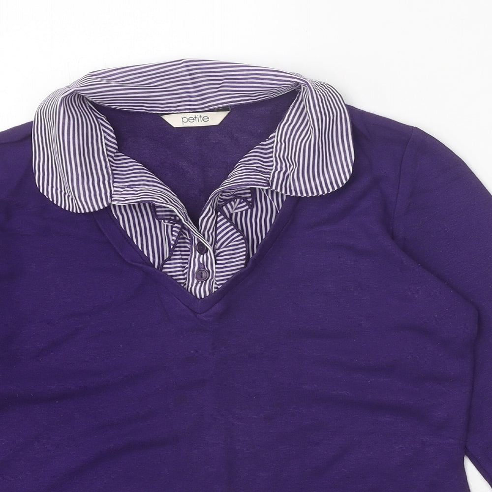 Womens UK Size 12 BHS Purple Basic Blouse