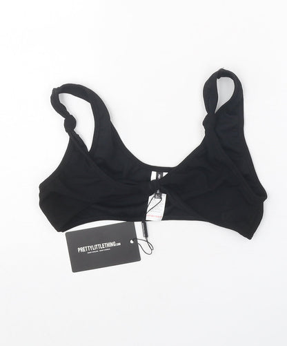 PRETTYLITTLETHING Womens Black Polyamide Top Size 8