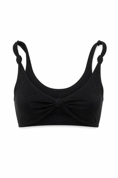 PRETTYLITTLETHING Womens Black Polyamide Top Size 8
