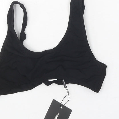 PRETTYLITTLETHING Womens Black Polyamide Top Size 8