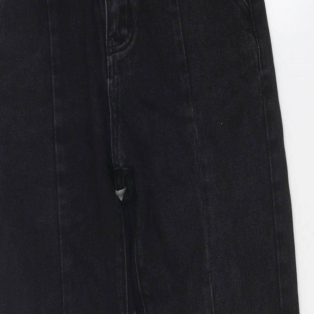 Womens UK Size 27 in Preworn Regular Fit Straight Black Jeans