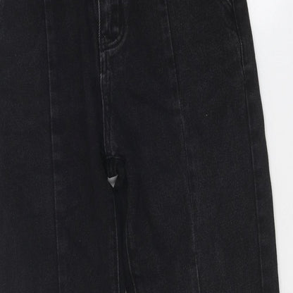 Womens UK Size 27 in Preworn Regular Fit Straight Black Jeans