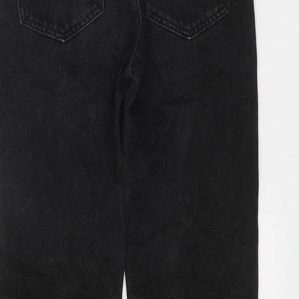 Womens UK Size 27 in Preworn Regular Fit Straight Black Jeans