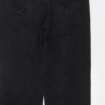 Womens UK Size 27 in Preworn Regular Fit Straight Black Jeans