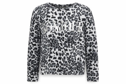 Primark Girls Grey Round Neck Animal Print Polyester Pullover Jumper Size 14-15 Years Pullover - Bonjour