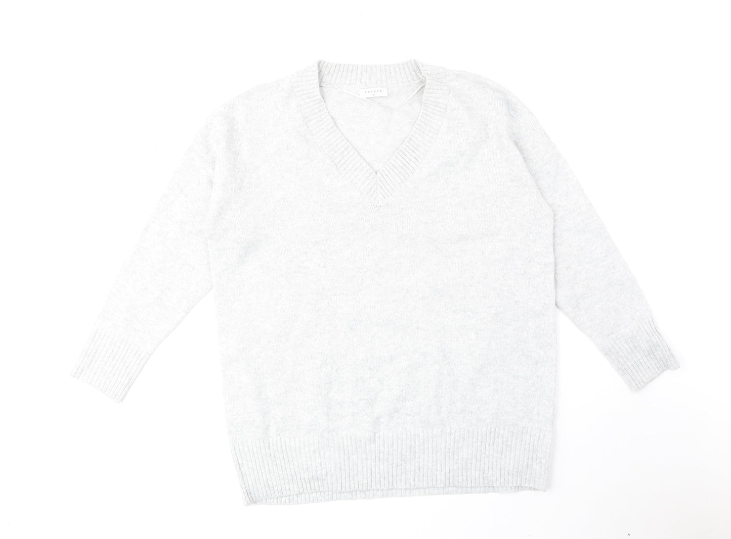 Womens UK Size M Papaya Grey Pullover Jumper